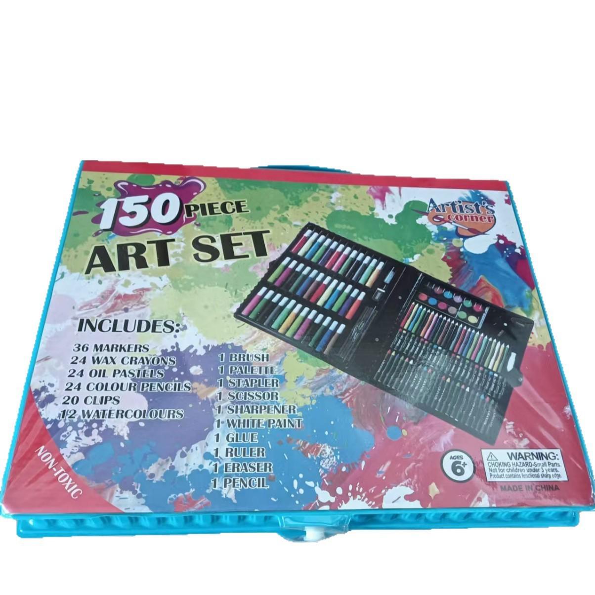 

Набір акварельних маркерів та художніх матеріалів з 208 предметів для студентів та дітей - Включає кольорові олівці, пензлі та інструменти для малювання в подарунковій коробці Colored