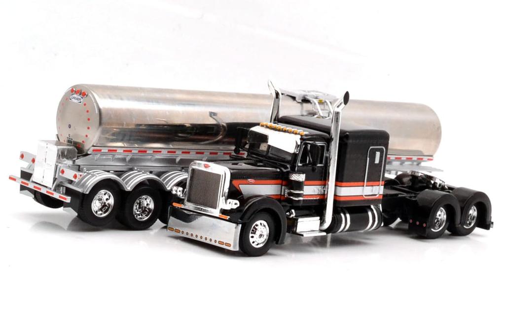 Firstgear 1/64 DCP Die-Cast Promotions - Peterbilt 379 with Quad-Axle “Walker” Milk Tank Trailer DCP60-1780 [Parallel Import]