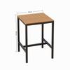 Outdoor Wood-Plastic Waterproof Bar Table & Chairs Set - High-Legged, Wall-Leaning Design for Balcony or Coffee Shop
