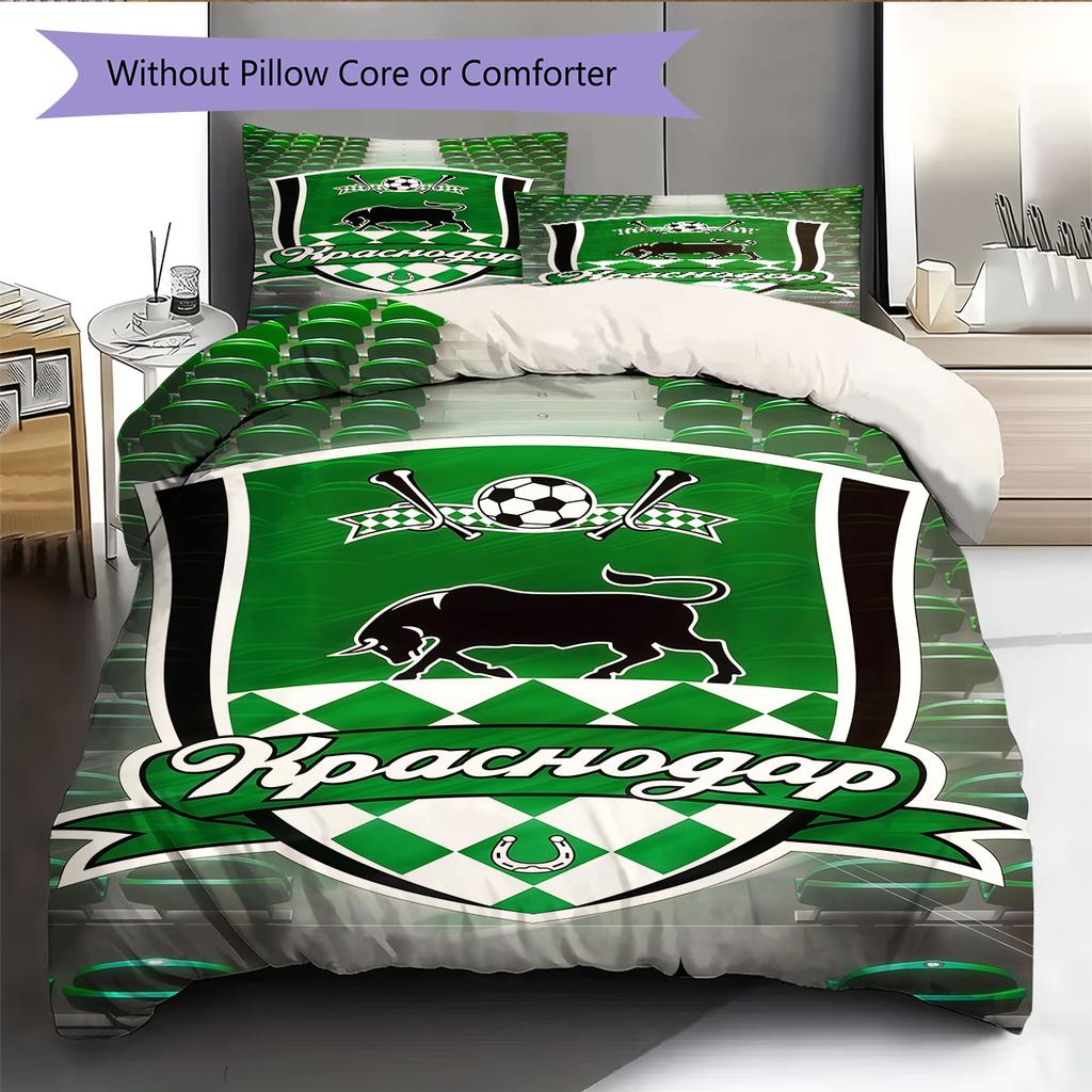 FC Krasnodar Glory Bedding Quilt Set Quilt Cover Pillowcase Home Decoration Birthday Gift (1 * Duvet Cover + 2 * Pillowcase, Without Core)