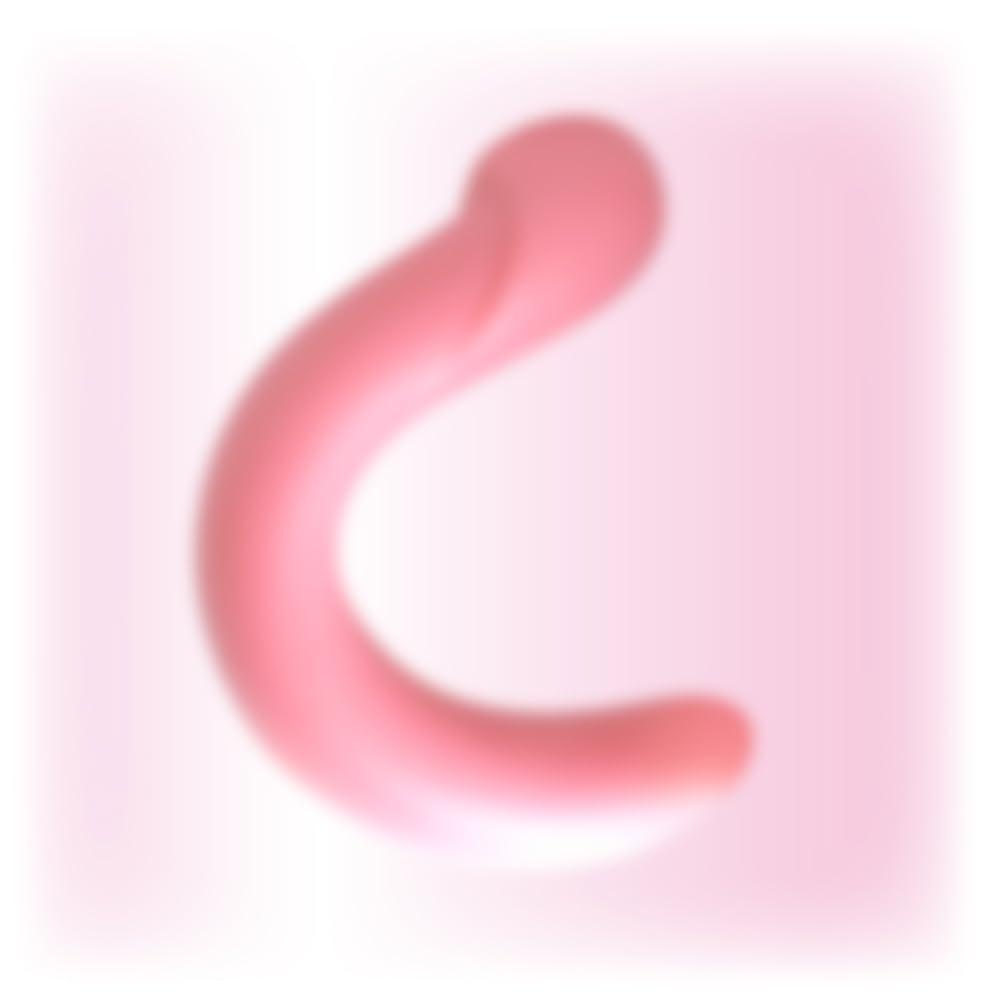 Soft Manbou Flat Pastel Pink Toys Heart Stick Soft Safe for Vaginal Slim Dildo, Material, Self-Development, Beginners, Training, Non-Electric,