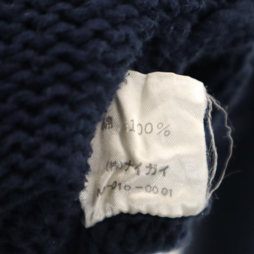 POLO RALPH LAUREN 90s Old Long sleeve V neck sweater L Navy knit Men's Used