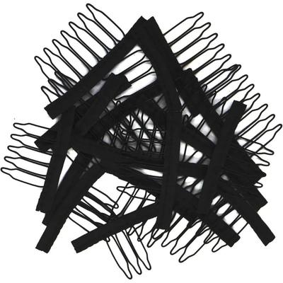 10 Stück/Lot Perückenkämme für Perückenkappen Haarspangen Fabrikversorgung Perückenclips für Haarverlängerungen Beste Clips für Perücken Groß 3-7 Zähne Schwarz