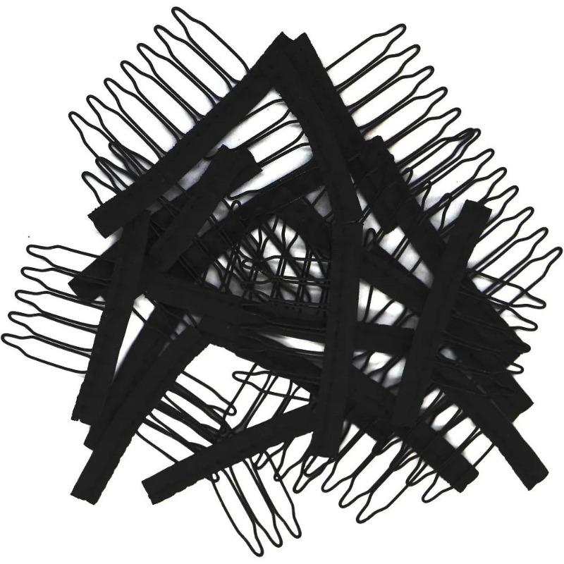 10ks/sada Hřebeny na paruky pro čepice paruky Spony do vlasů Spony do vlasů Tovární nabídka Sponky na paruky na prodlužování vlasů Nejlepší klipy na paruky Velké 3-7 zubů Černá