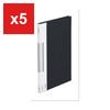 Clear File Folder Color Base Side-Load 40-Pocket A4 Portrait Black 137C-BK