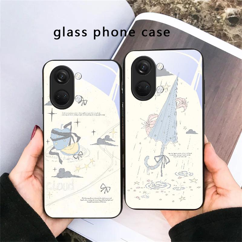 Fresh and healing breeze For OnePlus Ace 2 3 2V 5 Pro Nord CE 2T 2 3 Lite N20 N30 6 7T 8 T 9 10 Pro 11R 12R 13R Glass Phone Case