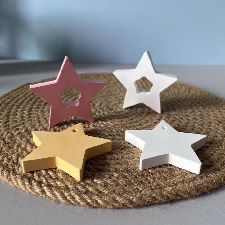 Food Grade Silicone Star Mold For Resin Art Creations Holiday Decoration And Handcrafted Car Pendant Accessories