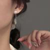 Real 925 Silver Long Cute Lotus Tassels Drop Earrings for Women Plant Fine Jewelry Allergy Minimalist Accessories