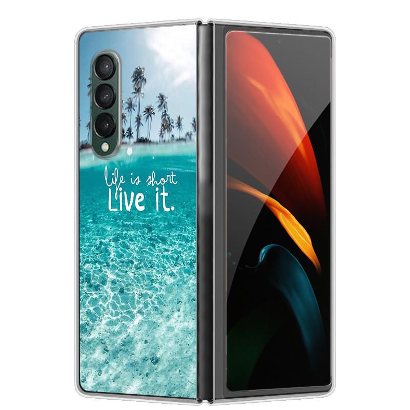 Etui na Samsunga Z Fold 5 Słodkie Modne Twarde Przezroczyste Etui na Telefon dla Samsunga Galaxy Z Fold5 5G ZFold 4 6 5G Powłoka Ochronna ZFold6