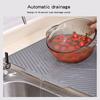 Dish Drying Mat-Silicone Drying Pad For Kitchen Counter, Non-Slip Drain Pad High-temperature Resistant Kitchen Gadget