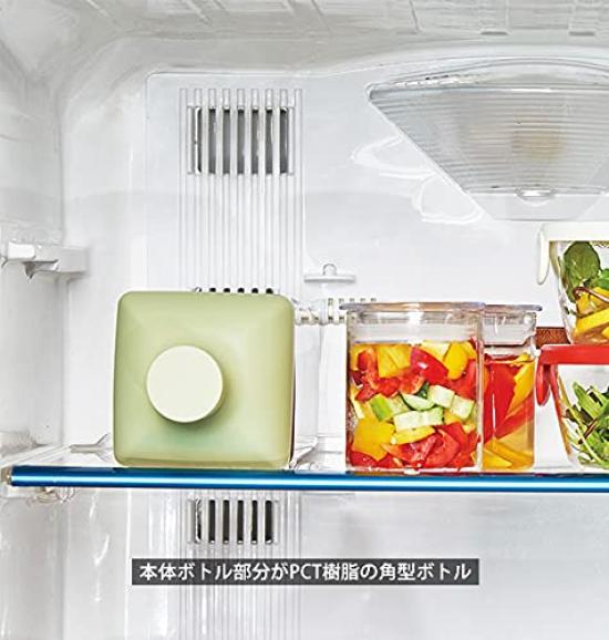 HARIO Kirk Bottle, 1200ml, Smoky Green, Resin, Vertical and Horizontal, with Tea Strainer, Made in Japan, KAB-120-SG