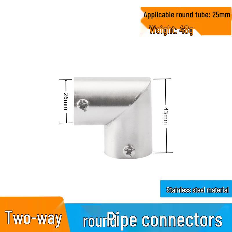 25 Snap-On Stainless Steel Pipe Connectors for Greenhouse Clamps