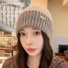 Wool Hat Women's Autumn and Winter Big Head Circumference Thickened Warm Ear Protection Hat Knitted New
