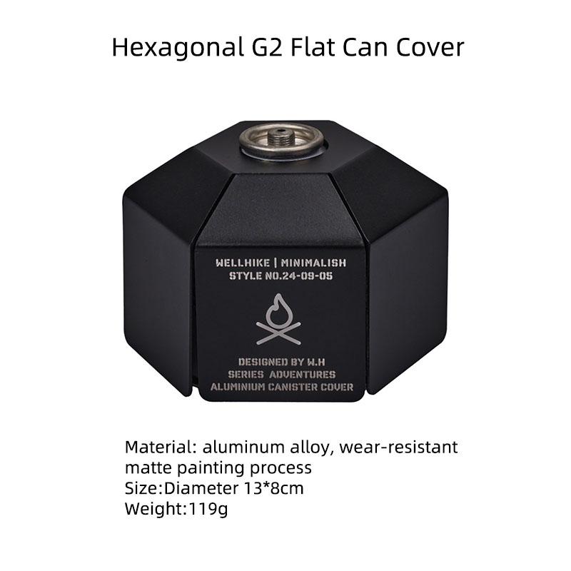 

WELLHIKE G2 Flat Air Tank Vintage Cover Air Tank Protective Portable Aluminum Black Solid Air Tank Cover Camping Accessories
