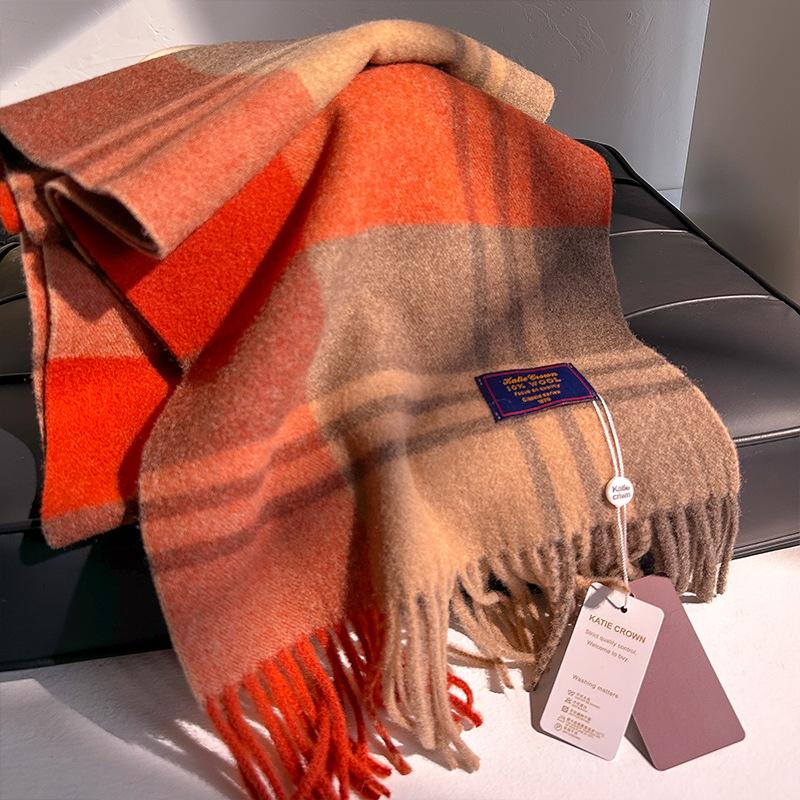 New  Winter Luxury Cashmere Women Plaid Scarf Warm Shawl And Wrap Bandana Pashmina Long Tassel Female Foulard Thick Blanket