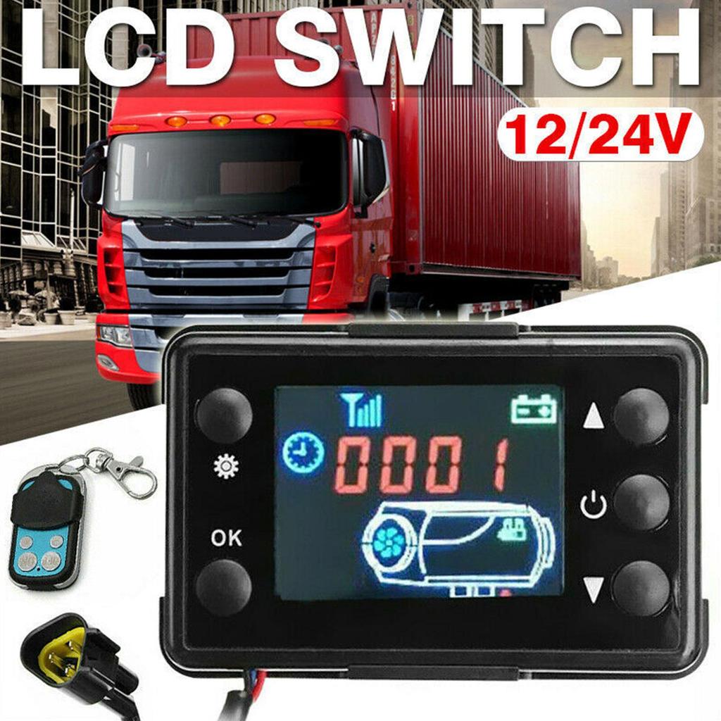 Universal 12V/24V LCD Monitor Schalter+Fernbedienung Zubehör Für Auto LKW Diesel Luftheizung Standheizungsregler