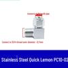 304 Stainless Steel Pneumatic Quick Connect Fitting for Air Hose and PTFE Tube, PC8-02.