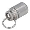 Small Portable Keychain Medication Container Organizer Airtight Stainless Steel Vitamin Holder for