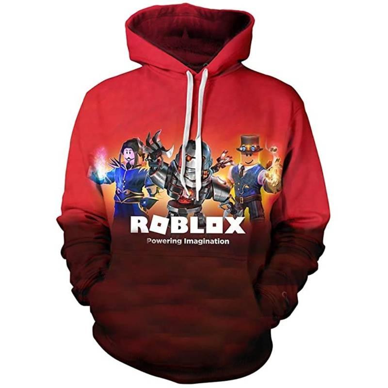 Trendy Roblox Youth Hooded Sweatshirt With Digital Print For Stylish Kids In Various Colors
