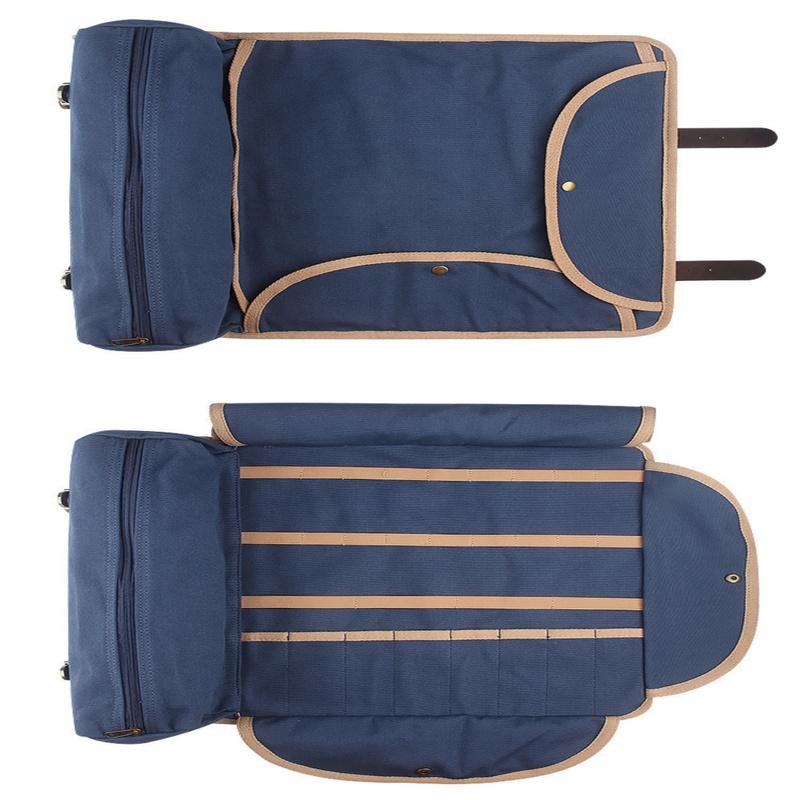 Travel Bartender Kit Bag Outdoor Toolkit Convenient Bartending Toolkit Cowhide Canvas Bag Anti-Slip and Wear-Resistant
