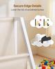 3-Tier Kids Bookshelf, Toy Storage Organizer for Toddler, Book Shelf for Kids Rooms with Sling Book Rack and Storage Bag, Kids Storage Book Shelves