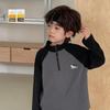 Boys Thermal Half-High Collar Long Sleeve T-Shirt