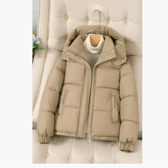 Padded Jacket Women's Large Size Hooded New Year Padded Jacket Women's Short Down Padded Jacket Winter Small Jacket All-match