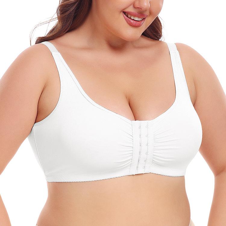 

Front Closure Beauty Back Plus Size Wireless Bra, Adjustable Running Side Smoothing Shaping Sports Bra for Women 6XL