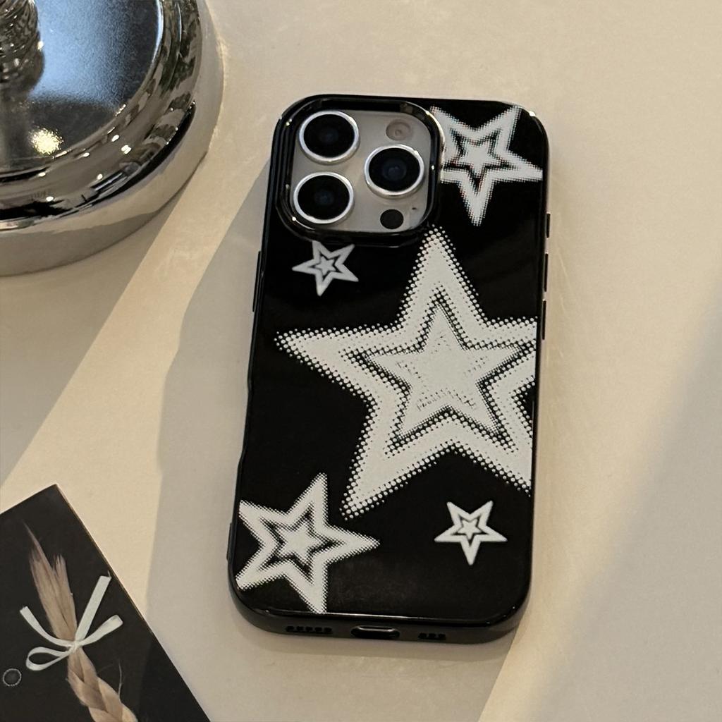 Personalized Graffiti Stars Iphone Apple 16 Mobile Phone Case 13 Soft Case 15 Silicone 14 Promax Suitable for 11 Trendy Cool
