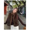 New fur outer wear furry vest women's furry autumn and winter vest jacket short sleeveless top