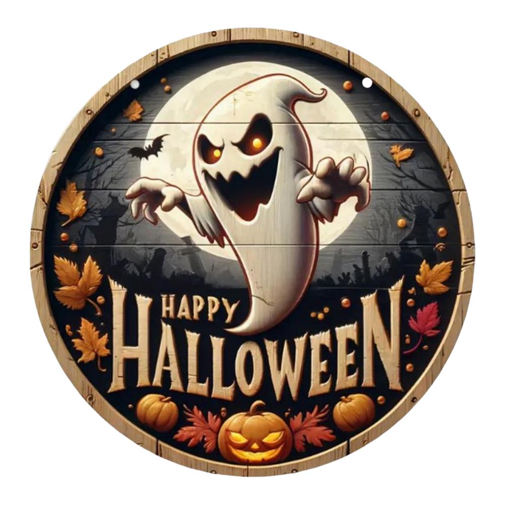 Halloween Front Door Decorations Decorative Door Hanging Pendant Vintage Scary Door Ornaments for Window Wall Decor