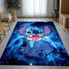 Cartoon S-Stitch Kawaii Living Room Non-Slip Area Rug Soft Carpet for Bedroom Kids Playroom Sofa,Home Decor Doormat Gift