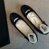 Early spring single shoe girl 2025 new retro fairy evening ballet flat bottom shallow mouth gentle one pedal commuting ladyshoes