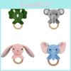 Baby Plush Knitted Animal Rattles With Soft Pp Cotton For Newborn Comfort And Entertainment