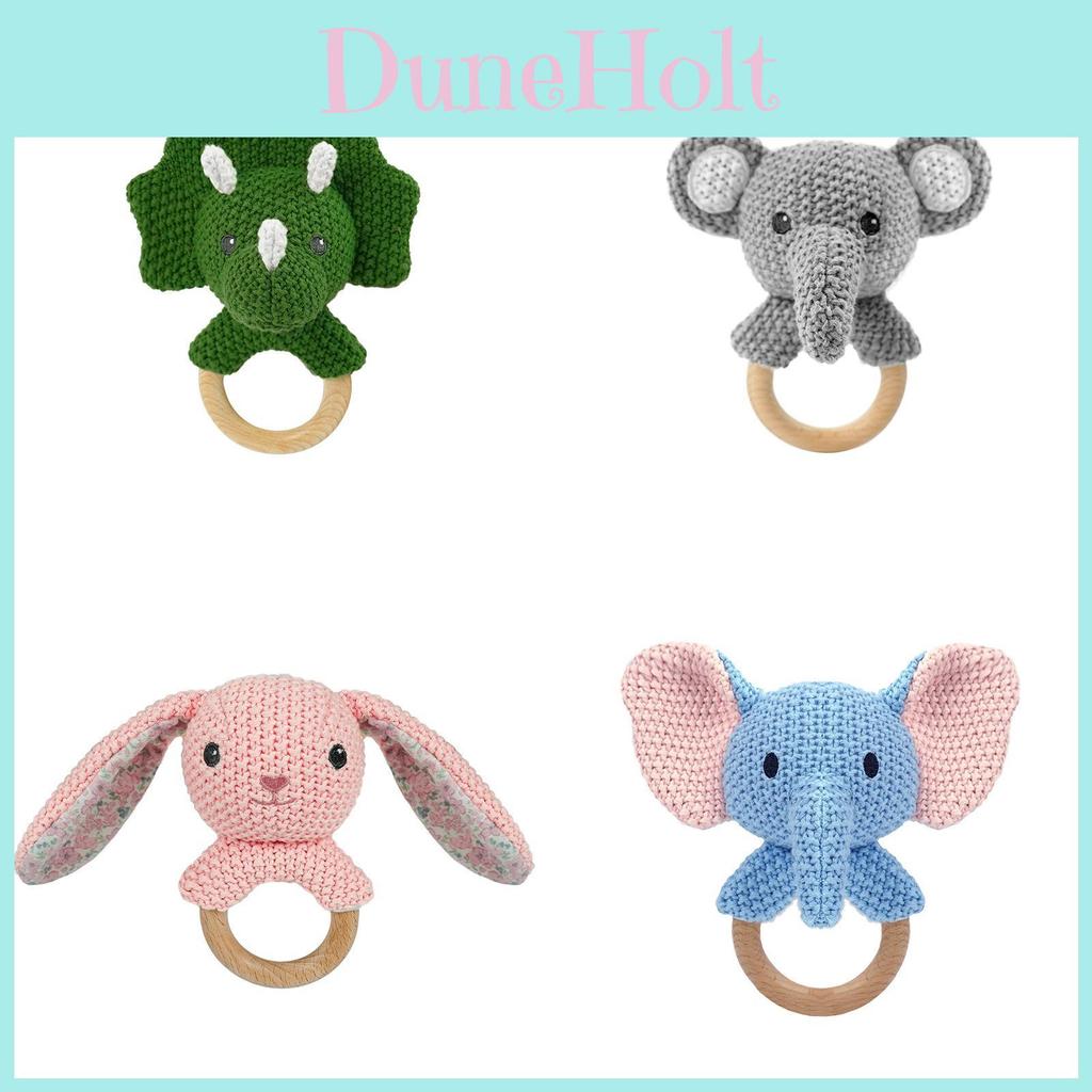 Baby Plush Knitted Animal Rattles With Soft Pp Cotton For Newborn Comfort And Entertainment
