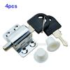 4Pcs Sliding Window Lock With Key Child Safety Protection  Anti-Theft Door  Push