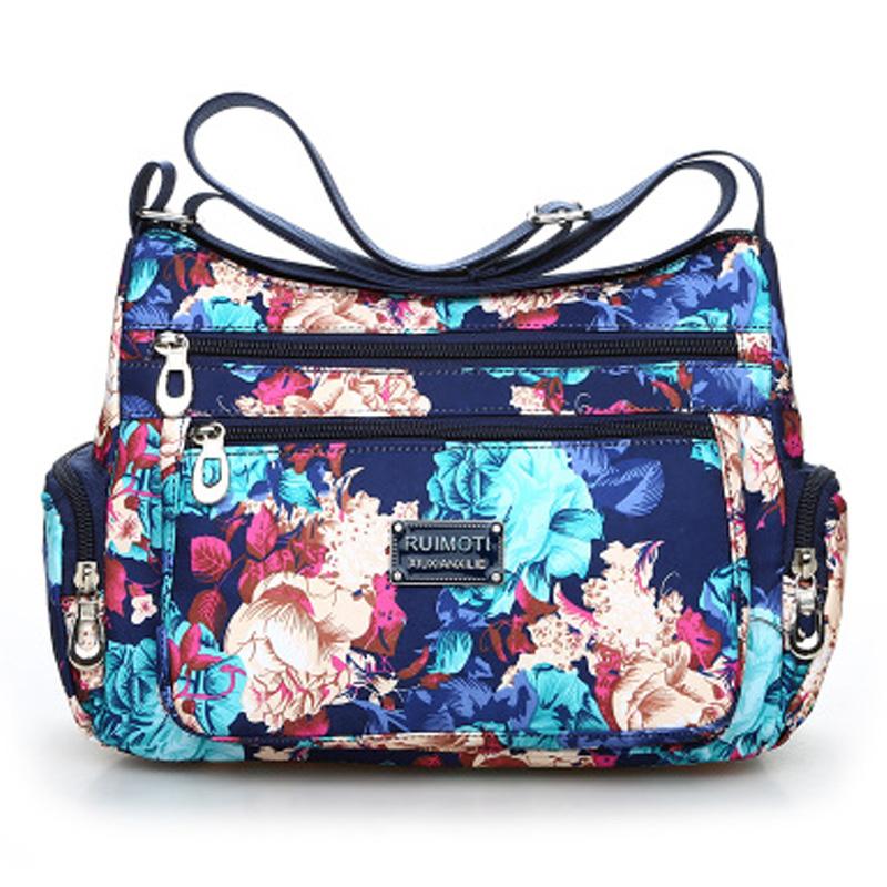 Borse a tracolla da donna floreali alla moda in stile rurale Borse a tracolla leggere con cerniera vintage in stile europeo e americano