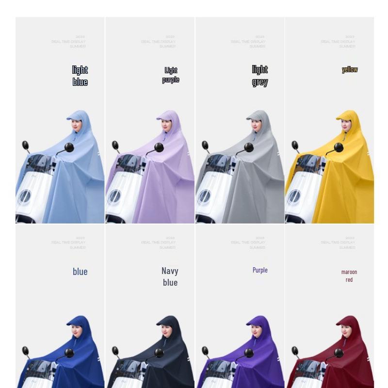 Unisex Electric Car Raincoat: Long, Full-Body, Extra Thick, Waterproof Poncho for Motorcycle Use