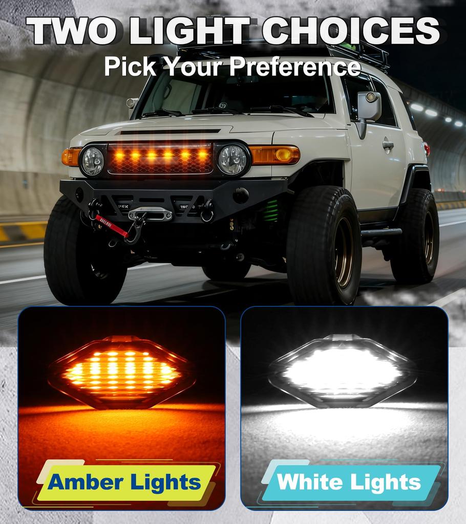 LED Grill Light for Toyota FJ Cruiser 2007 2008-2014 Front