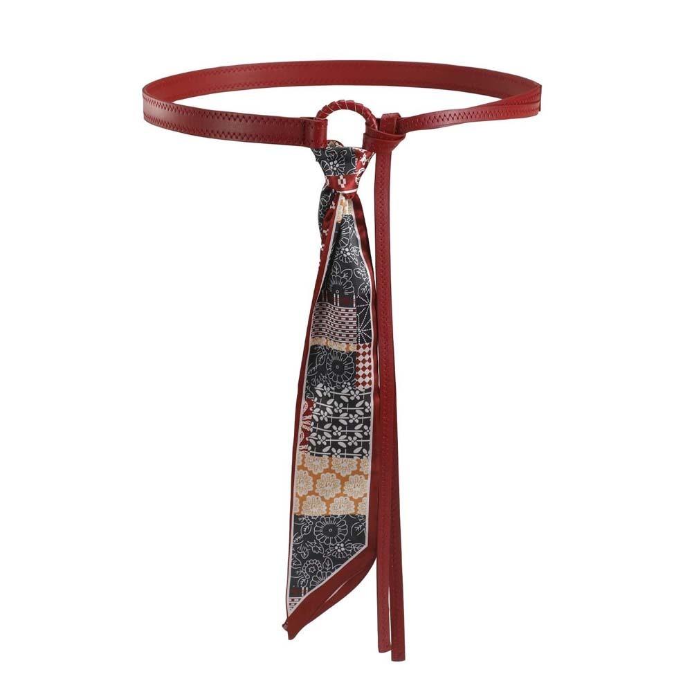 Bohemian Style Retro Jacquard Waistband Adjustable Silk Tie Design Belt Cashew Printed Belt  Suit