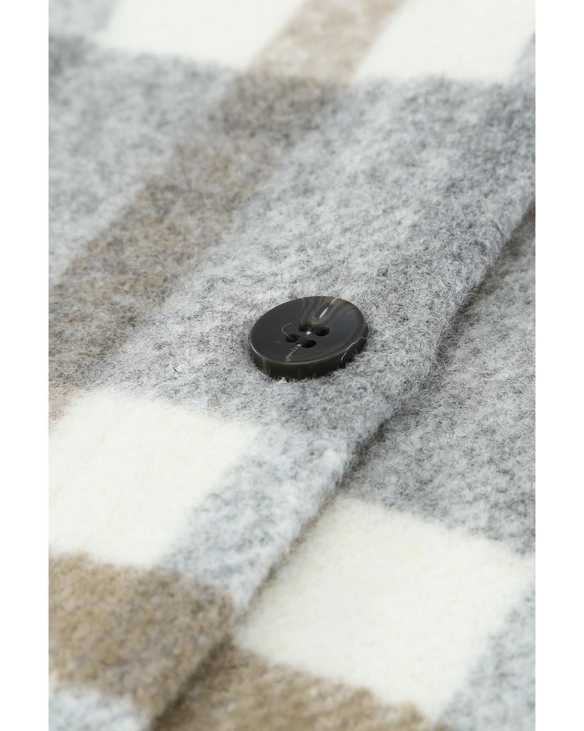 Azura Exchange Plaid Print Pocket Shacket