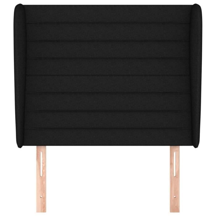 VidaXL Headboard with Ears Black 93x23x118-128 Cm Fabric3118080