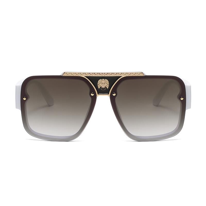 Square Large Frame Sunglasses Trendy Men Retro Hip Hop Dancing Sunglasses Women'S Glasses