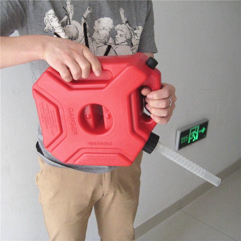 5L/1.3Gallon Handle Fuel Tank Jerry Cans Spare Plastic Petrol Tanks for Car Bike