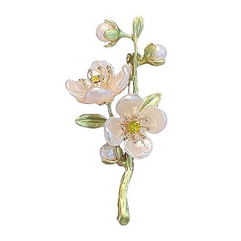 

‘1Pc Vintage Temperament Green Jasmine Brooch For Women Crystal Flower Buckle Brooch Dress Clothes Suit Scarf Clip Jewelry Gift