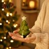 Unique 3D Printed PLA Crafts Christmas Tree Figurine, Cute Smiling Face Storage Decorative for Office Desk Desktop Ornament, Multi-Purpose Toy
