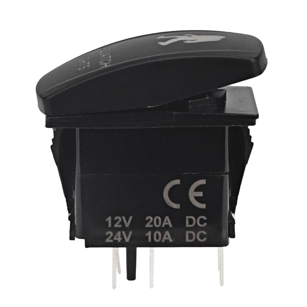 Black Sasquatch Rocker Switch 12V/24V 5Pin for RV Conversion LED