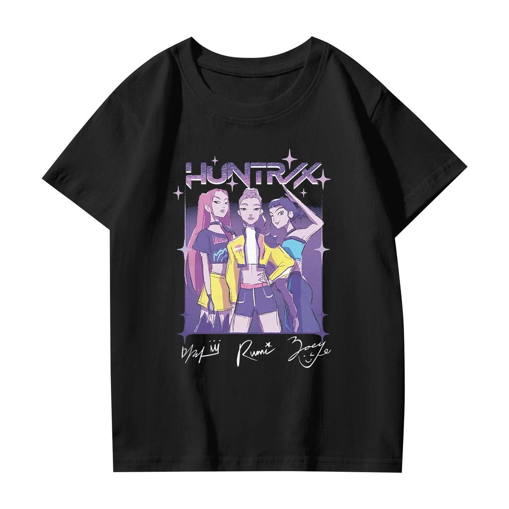 Fashionable Round Neck Short Sleeve Work Clothes Printed Tops For KID Summer Tops