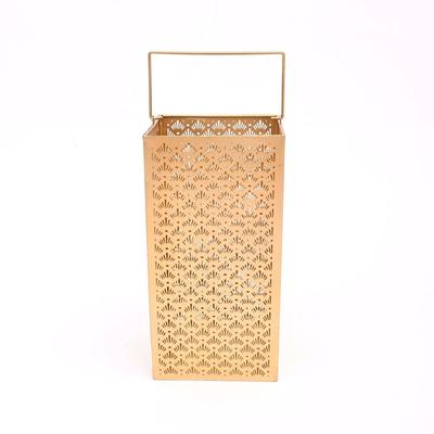 Metal Jali Lantern with Handle -Vintage Hanging Candle Holder