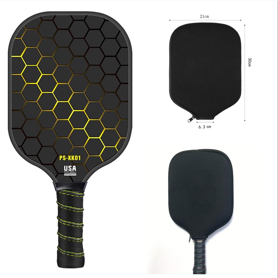 USAPA Approved Pickleball Paddle Fiberglass Surface Lightweight Pickleball Racket for Indoor/Outdoor Training & Match with Bag